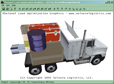 Screenshot from Phalanx - a 3d logistics display